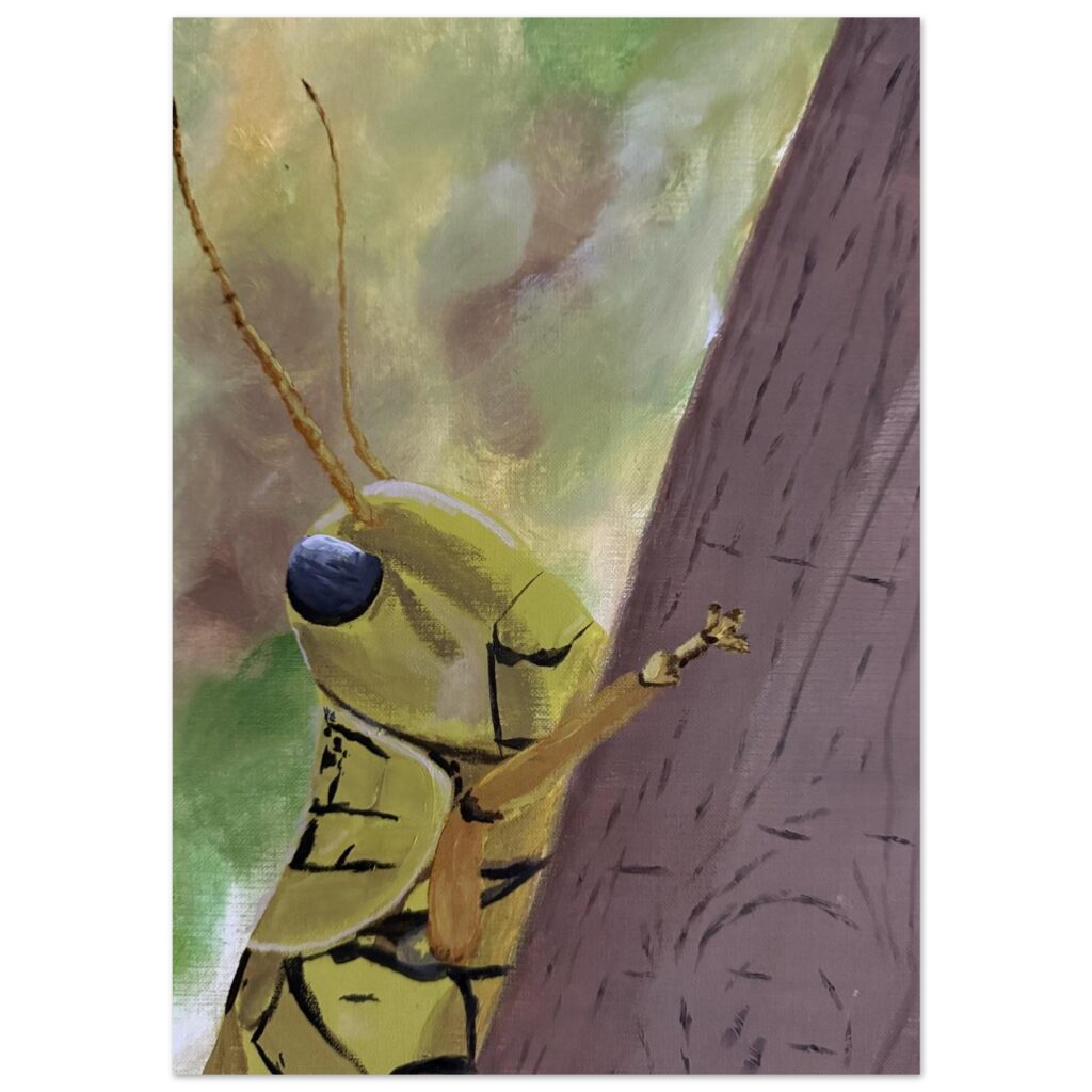 Grasshopper giclée fine art print — original painting by Daniel Figac, Figac & Company