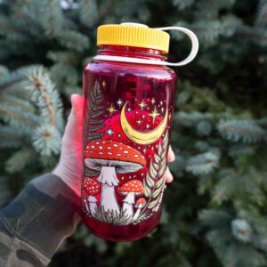 Magical Mushrooms Nalgene 32oz Water Bottle
