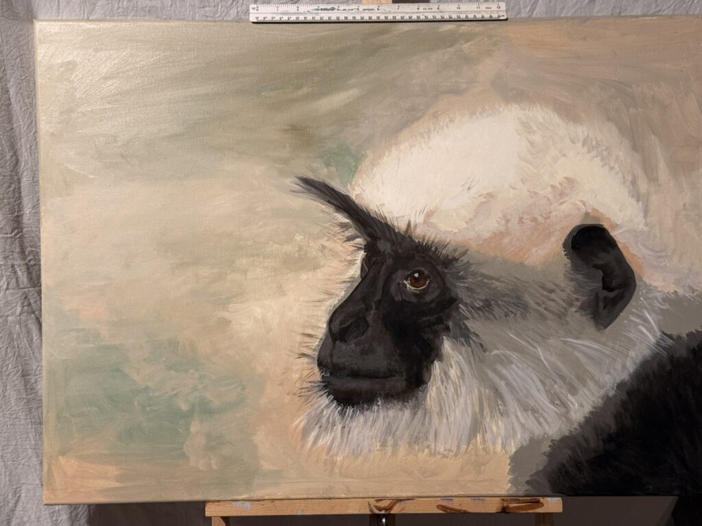 Original Acrylic Painting - Staring Monkey — view 1 | Figac & Company, Indianapolis