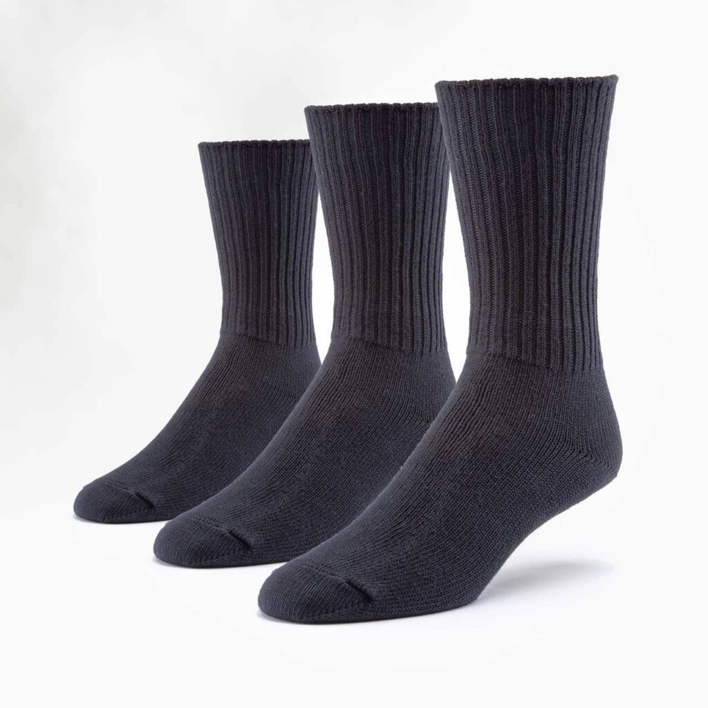 Organic Cotton Classic Crew 3 Pak: Black, L | Figac & Company, Indianapolis