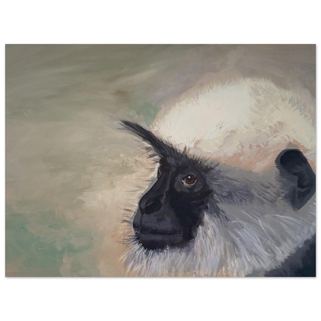 Impressionist Monkey Premium Matte Paper Poster
