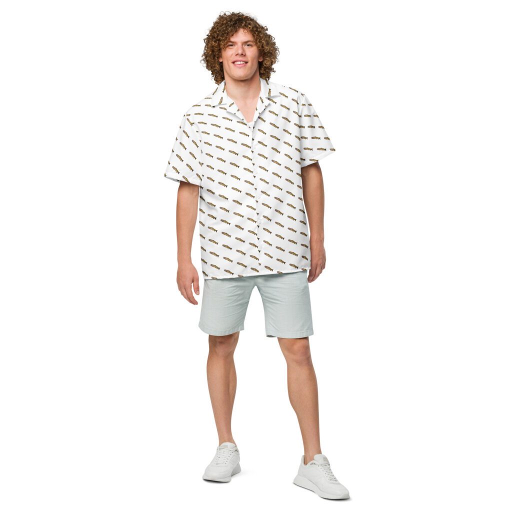 Fishcore Trout Pattern Unisex button shirt
